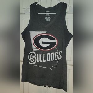 Gray Srone Washed Bulldogs Tank Top